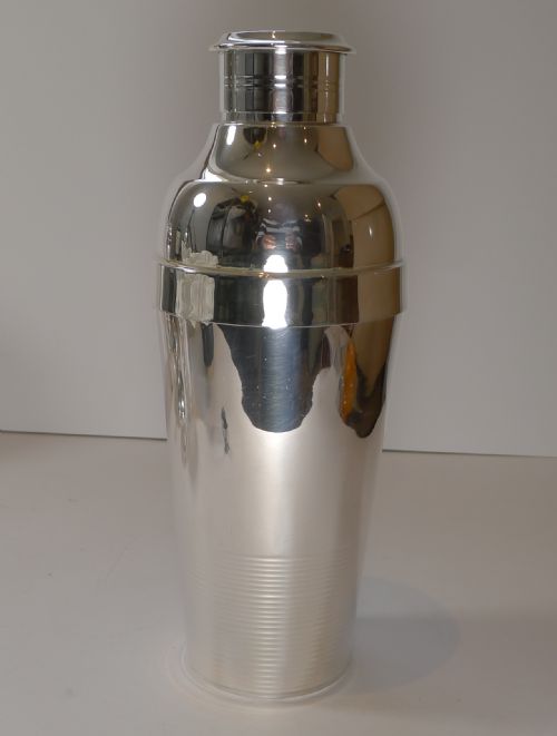 fig 1. Luc Lanel For Christofle - Ondulations Cocktail Shaker c.1935