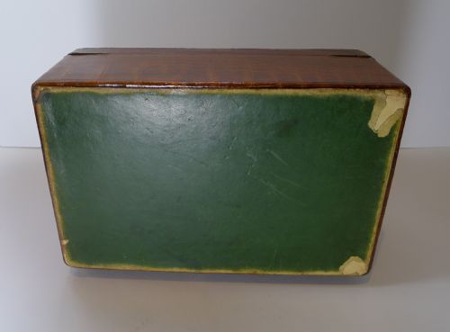 SMART ANTIQUE ENGLISH CROCODILE ALLIGATOR SKIN JEWELLERY BOX C1890 - ADDITIONAL PHOTO 6