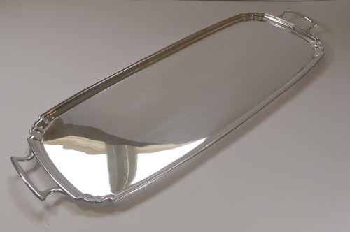 Stunning English Art Deco Silver Plated Cocktail Tray C.1920