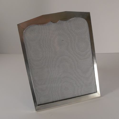 Large English Art Deco Sterling Silver Picture Frame - 1928