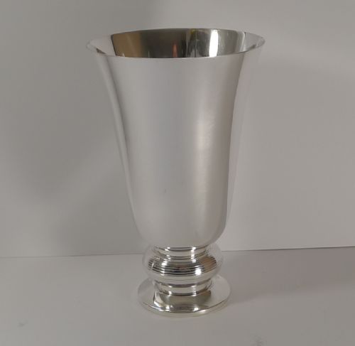 Luc Lanel for Christofle / Gallia - Large Ondulations Vase C.1935