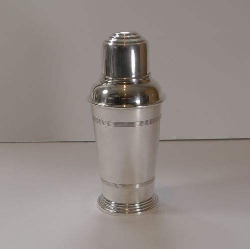 English Art Deco Silver Plated Cocktail Shaker by Frank Cobb & Co.