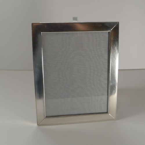 Smart Antique Silver Engine-turned Two-way Picture Frame - 1909