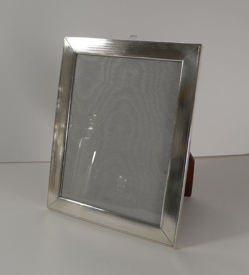 fig 1. Smart Antique Silver Engine-Turned Two-Way Picture Frame - 1909