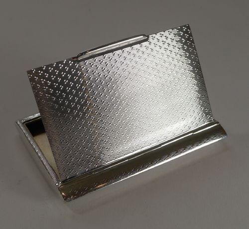 English Art Deco Sterling Silver Box / Case - 1924