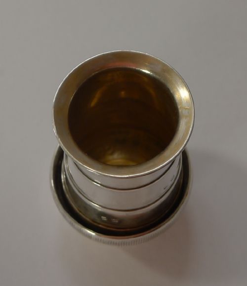 RARE CROCODILE STERLING SILVER HIP SPIRIT FLASK WITH COLLAPSABLE CUP 1911 - ADDITIONAL PHOTO 15