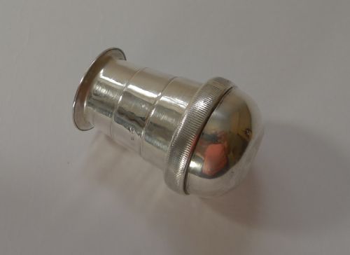 RARE CROCODILE STERLING SILVER HIP SPIRIT FLASK WITH COLLAPSABLE CUP 1911 - ADDITIONAL PHOTO 16