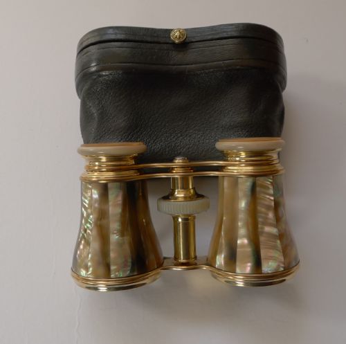 Good Pair French Cased Mother of Pearl Opera Glasses C.1900