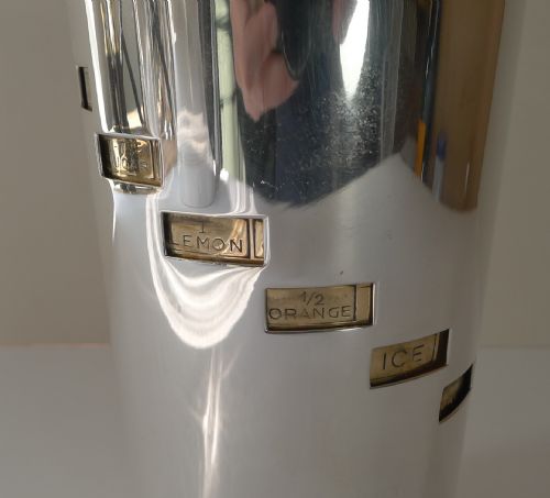 fig 1. Rare Italian Bullet Recipe Cocktail Shaker - Milan, c.1940