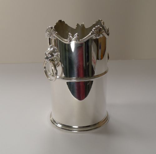 English Silver Plated Wine Bottle Holder / Coaster C.1900