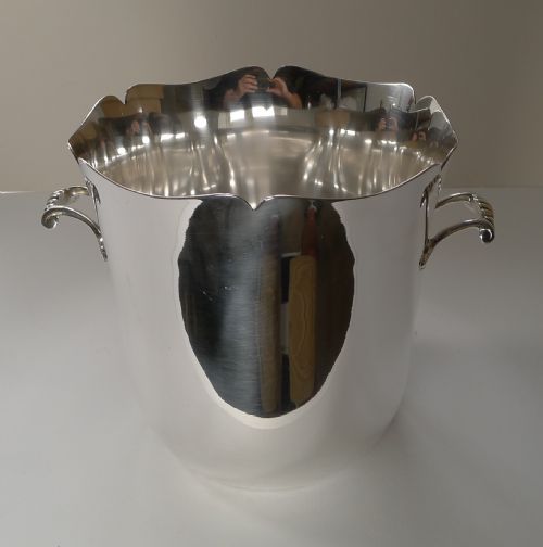 French Silver Plated Champagne Bucket / Wine Cooler by Ercuis, Paris