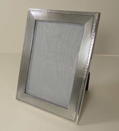 Smart Antique English Sterling Silver Photograph / Picture Frame