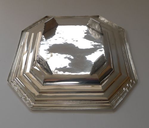 FRENCH ART DECO SILVER PLATED DISH BOWL TAZZA TRAY C1930 - ADDITIONAL PHOTO 4