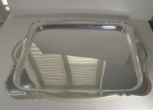 ELEGANT SILVER PLATED DRINKS SERVING TRAY BY ATKIN BROTHERS C1922 - ADDITIONAL PHOTO 1