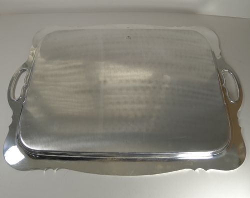ELEGANT SILVER PLATED DRINKS SERVING TRAY BY ATKIN BROTHERS C1922 - ADDITIONAL PHOTO 6