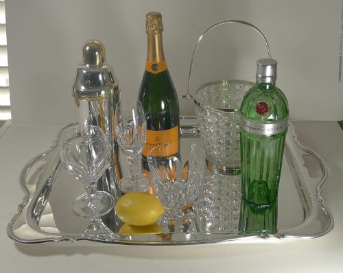 ELEGANT SILVER PLATED DRINKS SERVING TRAY BY ATKIN BROTHERS C1922 - ADDITIONAL PHOTO 7