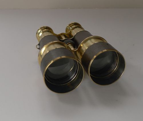 fig 1. Pair WW1 British Officer's Binoculars by LeMaire, Paris .c 1916