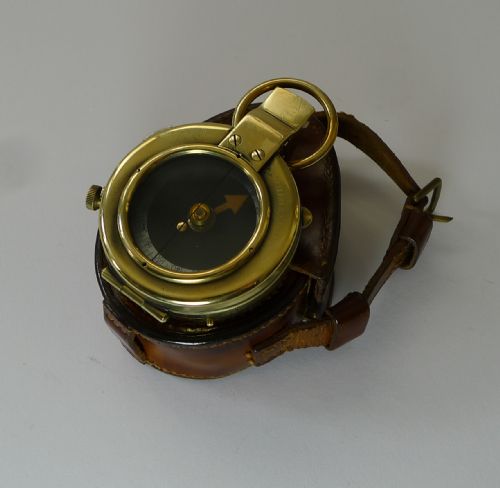 WWI 1917 British Army Officer's Compass, Verner's Patent Mk VIII by French Ltd.