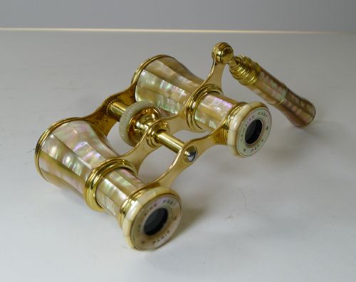 Finest French Mother of Pearl Lorgnette Opera Glasses by Lemaire, Paris