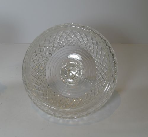 GRAND CUT CRYSTAL DUTCH SILVER COVERED SWEET CANDY BOWL C1880 - ADDITIONAL PHOTO 8