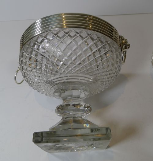 GRAND CUT CRYSTAL DUTCH SILVER COVERED SWEET CANDY BOWL C1880 - ADDITIONAL PHOTO 10