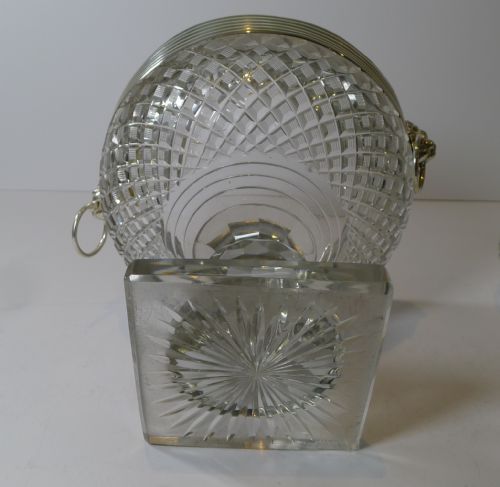 GRAND CUT CRYSTAL DUTCH SILVER COVERED SWEET CANDY BOWL C1880 - ADDITIONAL PHOTO 11