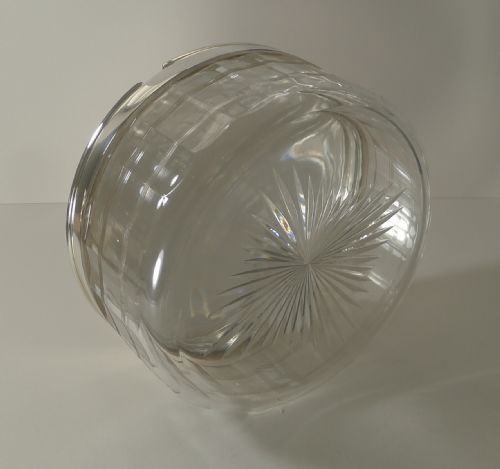 UNUSUAL SCOTTISH CUT GLASS AND SILVER PLATED LIDDED SERVING DISH C1920 - ADDITIONAL PHOTO 8