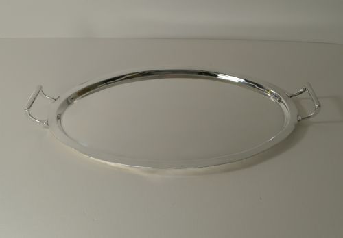 fig 1. English Art Deco Silver Plated Cocktail Tray by C W Fletcher