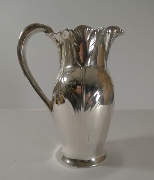 Christofle Gallia Silver Plated Jug / Pitcher - Tulips C.1910