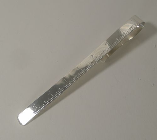 Antique Novelty Sterling Silver Bookmark, Ruler, Letter Opener - 1901