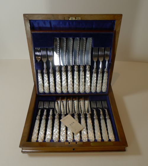 Outstanding Set Fruit / Desert Knives and Forks for Twelve