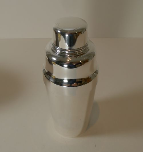 fig 1. Vintage Quality Silver Plated Cocktail Shaker by Christofle, Paris c.1935