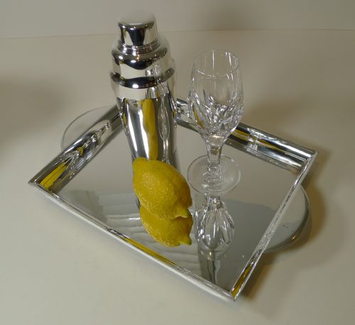 fig 1. Stylish French Cocktail Tray by Christofle, Paris c.1940