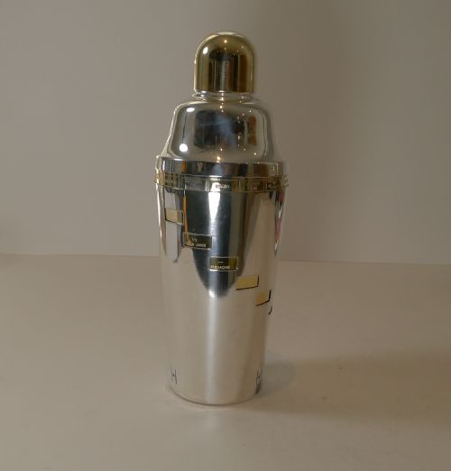 American Napier Recipe / Menu Cocktail Shaker C.1930's