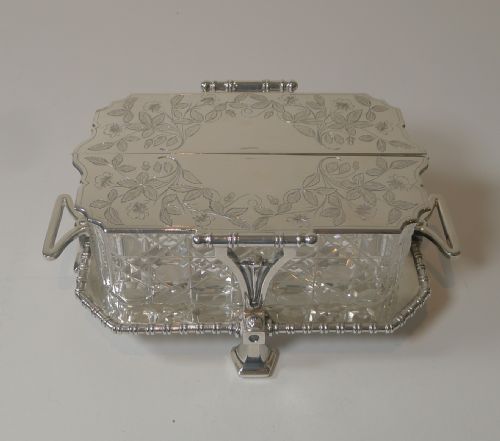 fig 1. Superb Elkington Butter Dish In Silver Plate c.1881