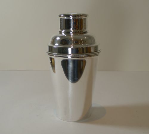 Large 1 1/2 Pint Silver Plated Cocktail Shaker by Suckling Ltd. C.1930