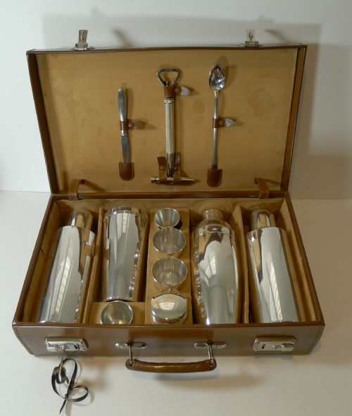 Cased Travel Cocktail Shaker / Drinks Set C.1930