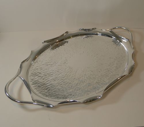 Large Hukin and Heath Silver Plated Serving Tray C.1890