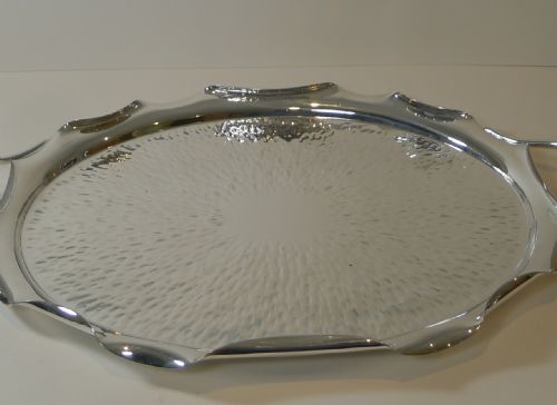fig 1. Large Hukin and Heath Silver Plated Serving Tray c.1890