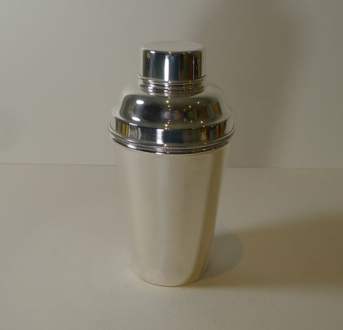 Large 1 1/2 Pint Silver Plated Cocktail Shaker by Suckling Ltd. C.1930