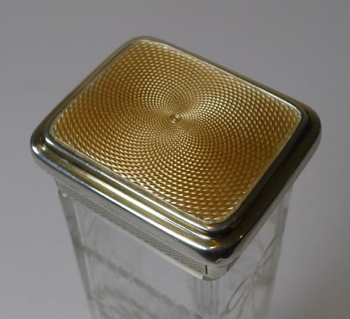 TALL SILVER GUILLOCHE ENAMEL LIDDED JAR BY GOLDSMITH'S AND SILVERSMITH'S CO 1931 - ADDITIONAL PHOTO 8