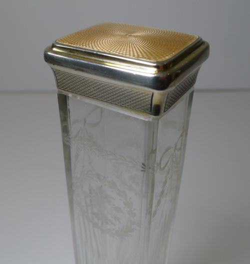 TALL SILVER GUILLOCHE ENAMEL LIDDED JAR BY GOLDSMITH'S AND SILVERSMITH'S CO 1931 - ADDITIONAL PHOTO 11