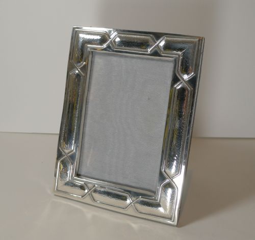 Unusual Antique English Sterling Silver Photograph / Picture Frame - 1907