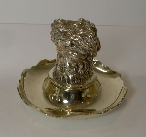 fig 3. Antique Figural Inkwell - Greyfriars Bobby - Dog - c.1880