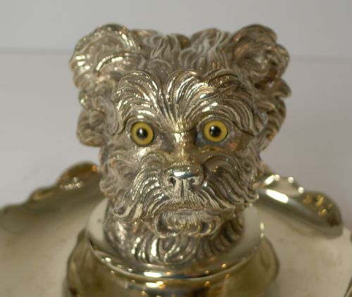 fig 4. Antique Figural Inkwell - Greyfriars Bobby - Dog - c.1880