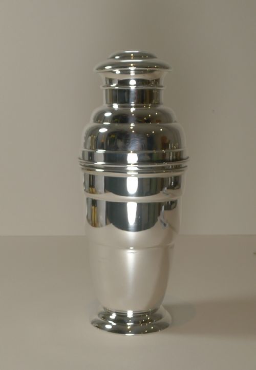 English Art Deco Cocktail Shaker C.1930 - Silver Plate