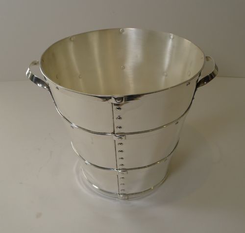 Unusual Silver Plated Champagne Bucket / Wine Cooler C.1940