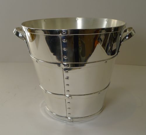 fig 1. Unusual Silver Plated Champagne Bucket / Wine Cooler c.1940