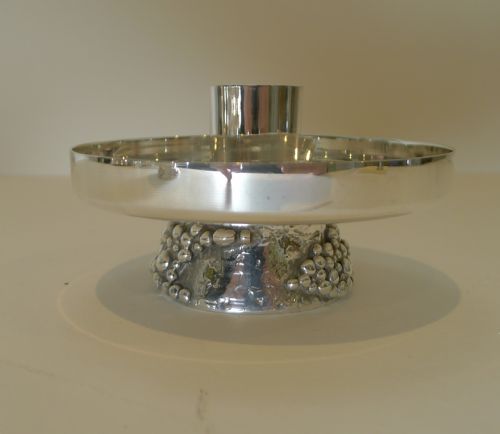 LIBERTY CO PAIR MODERNIST SILVER PLATED CANDLESTICKS C 1950 1960 - ADDITIONAL PHOTO 6