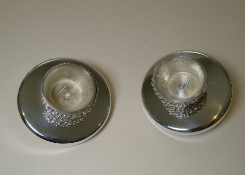 LIBERTY CO PAIR MODERNIST SILVER PLATED CANDLESTICKS C 1950 1960 - ADDITIONAL PHOTO 13